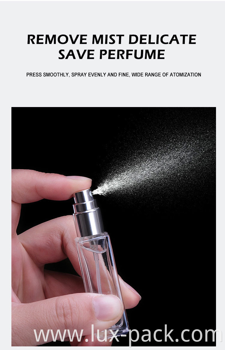 Empty 1.5ml 2ml 2.5ml clear mini atomizer mist vial sample spray glass perfume bottle